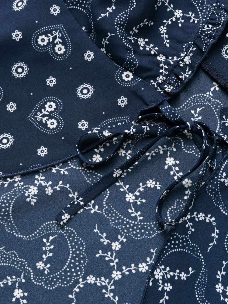 Blue Flora Bandana Print Camisole Top