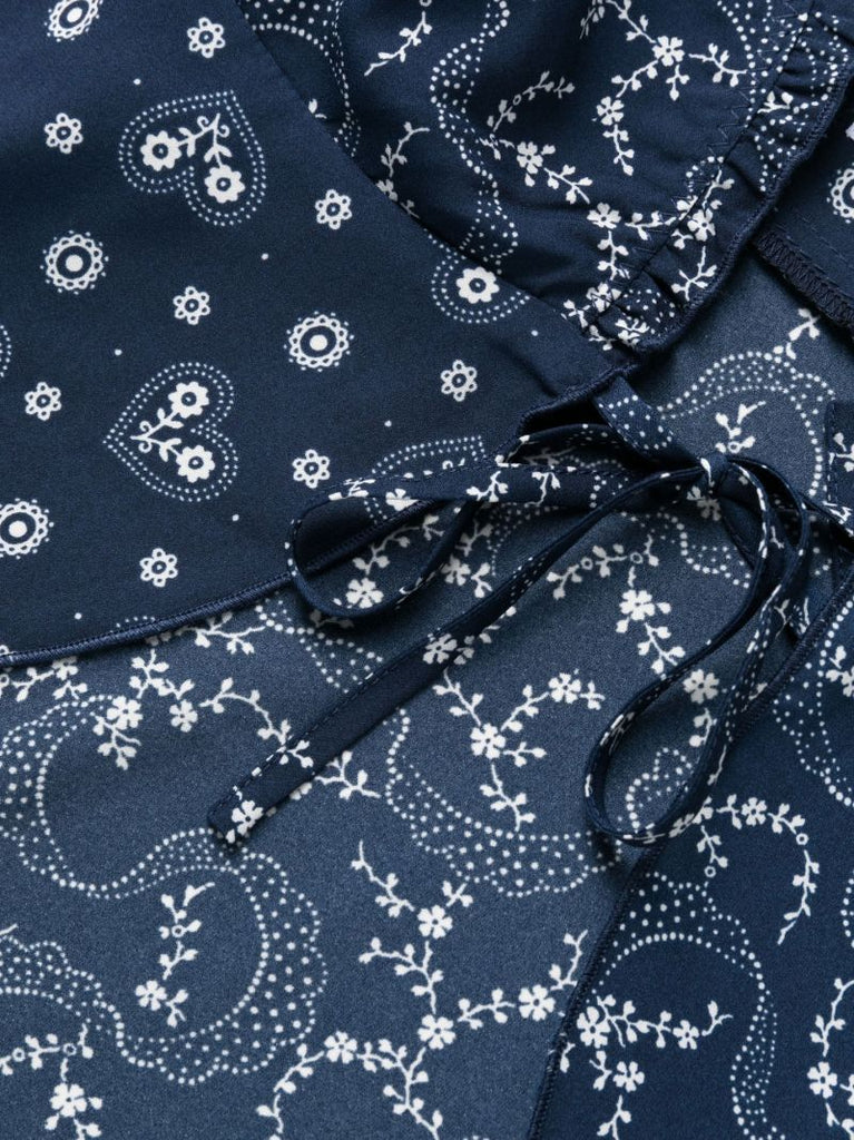 Blue Flora Bandana Print Camisole Top