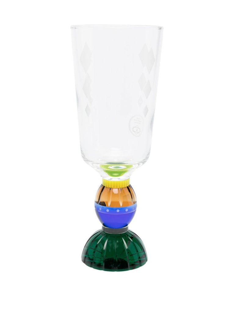 Green Ascot Tall Crystal Glasses Set