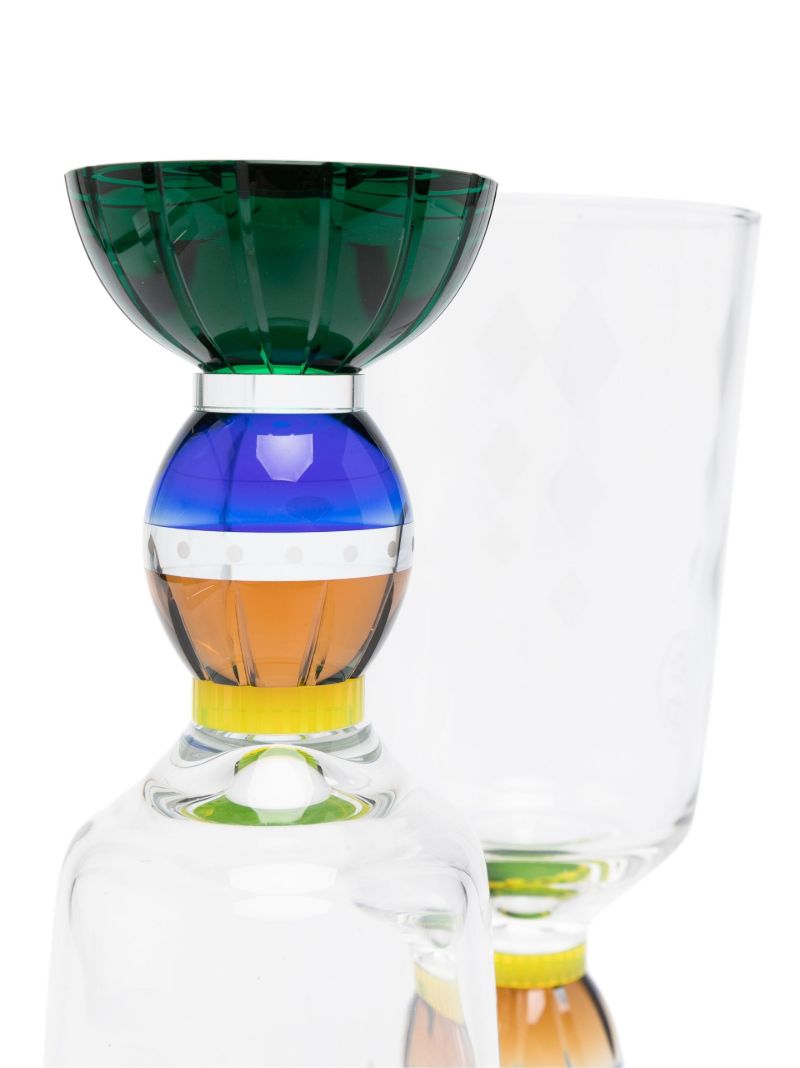 Green Ascot Tall Crystal Glasses Set