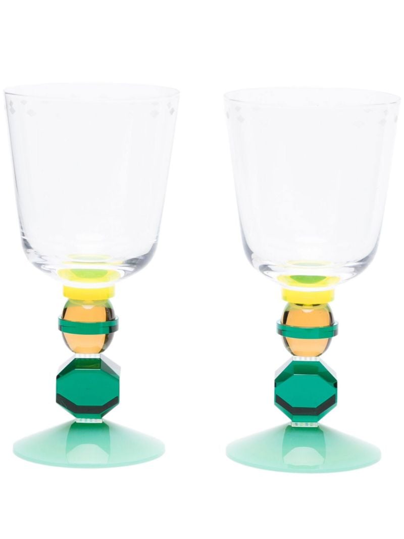 Green Mayfair Short Crystal Glasses Set