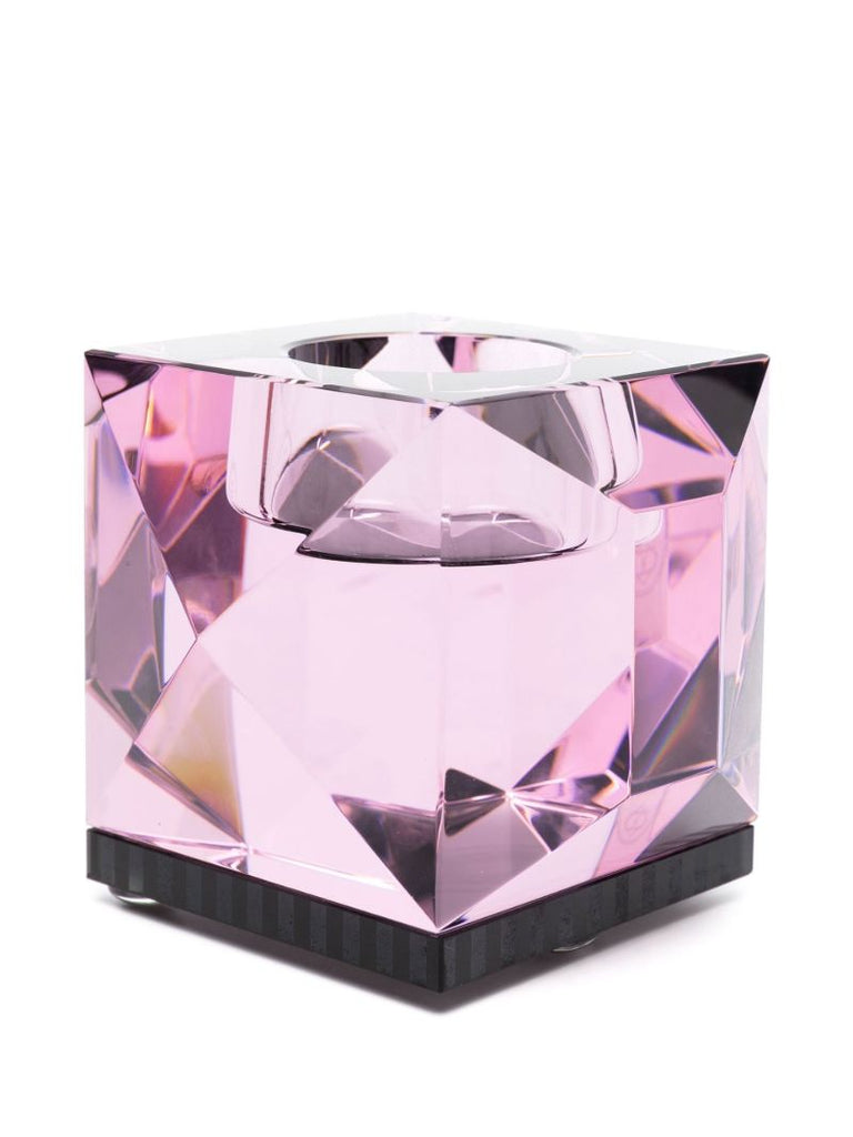 Pink Ophelia Crystal Tea Light Holder