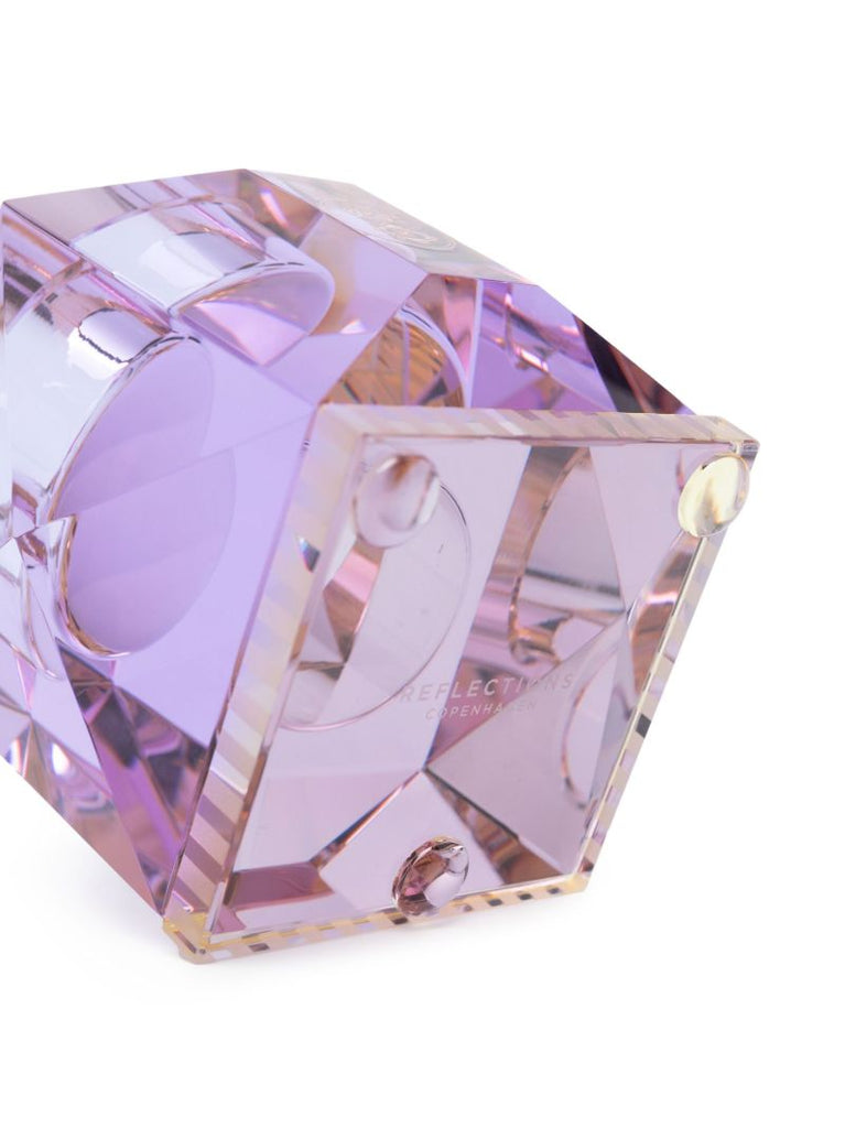 Purple Ophelia Crystal Tea Light Holder