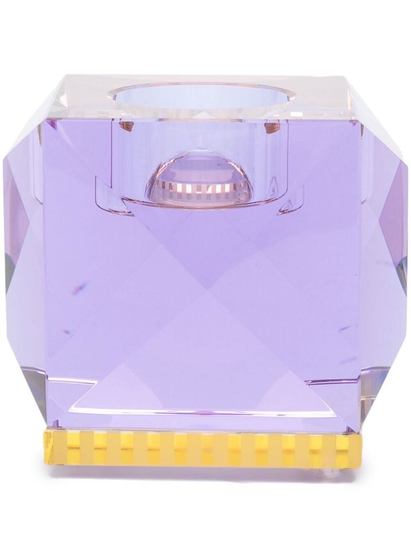 Purple Ophelia Crystal Tea Light Holder