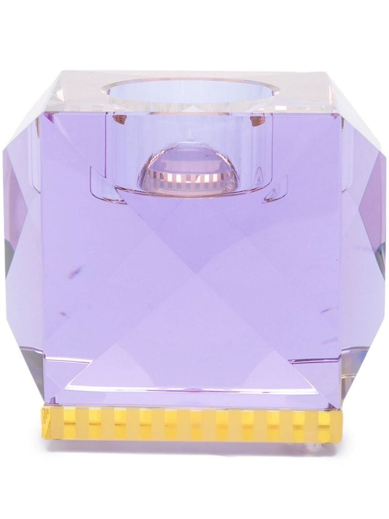 Purple Ophelia Crystal Tea Light Holder