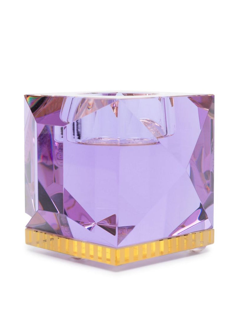 Purple Ophelia Crystal Tea Light Holder