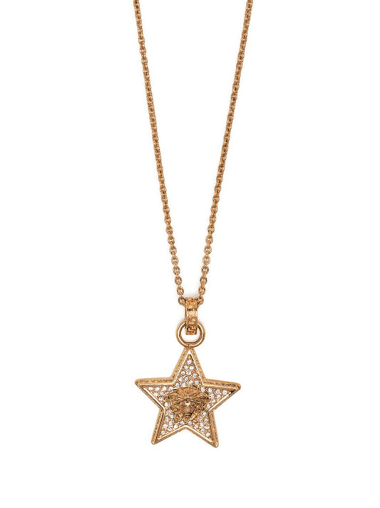 Gold-tone Galaxy Crystal Necklace