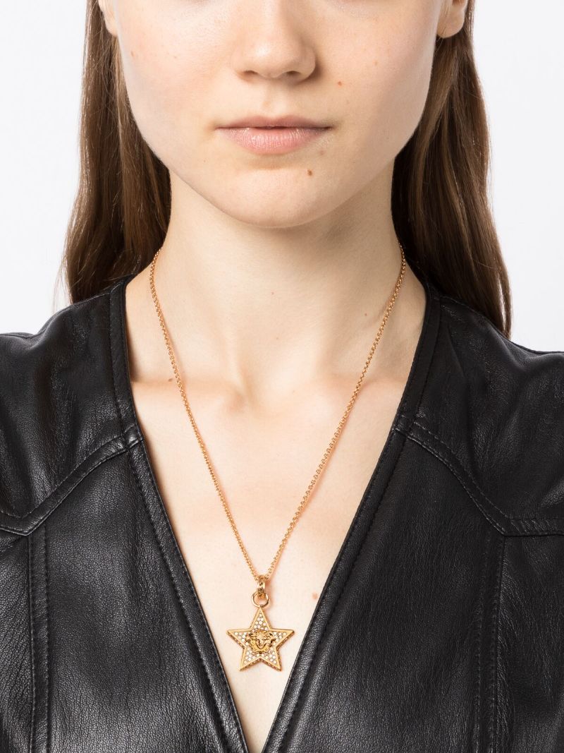 Gold-tone Galaxy Crystal Necklace