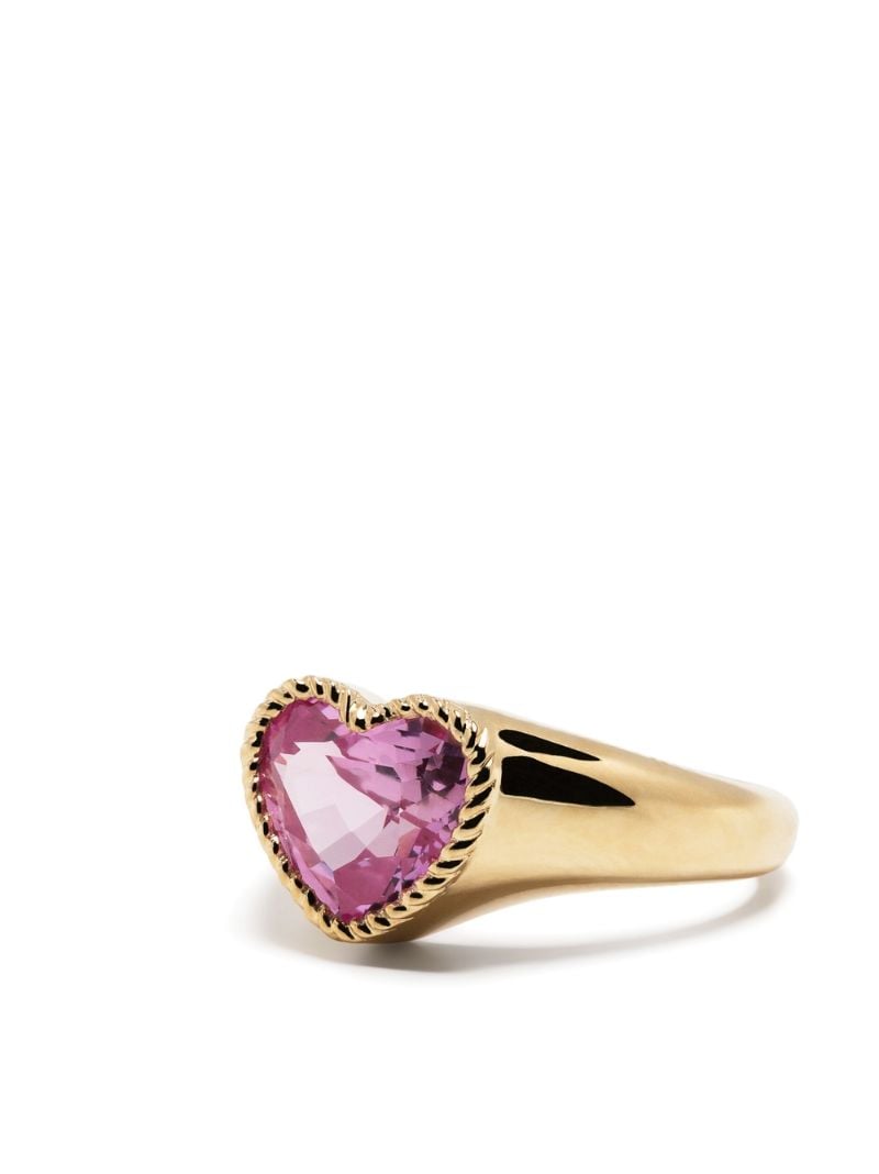9k Yellow Gold Mini Coeur Crystal Ring