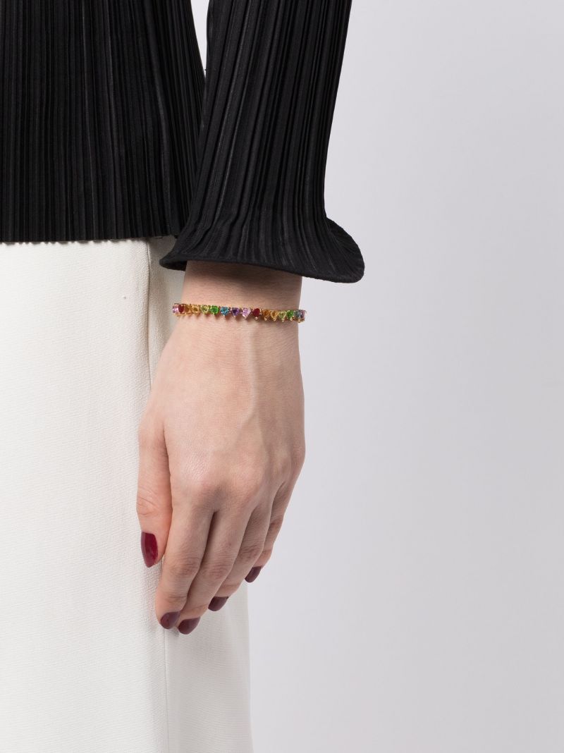 9k Yellow Gold RiviÃ_x0083_Â¨re Crystal Bracelet