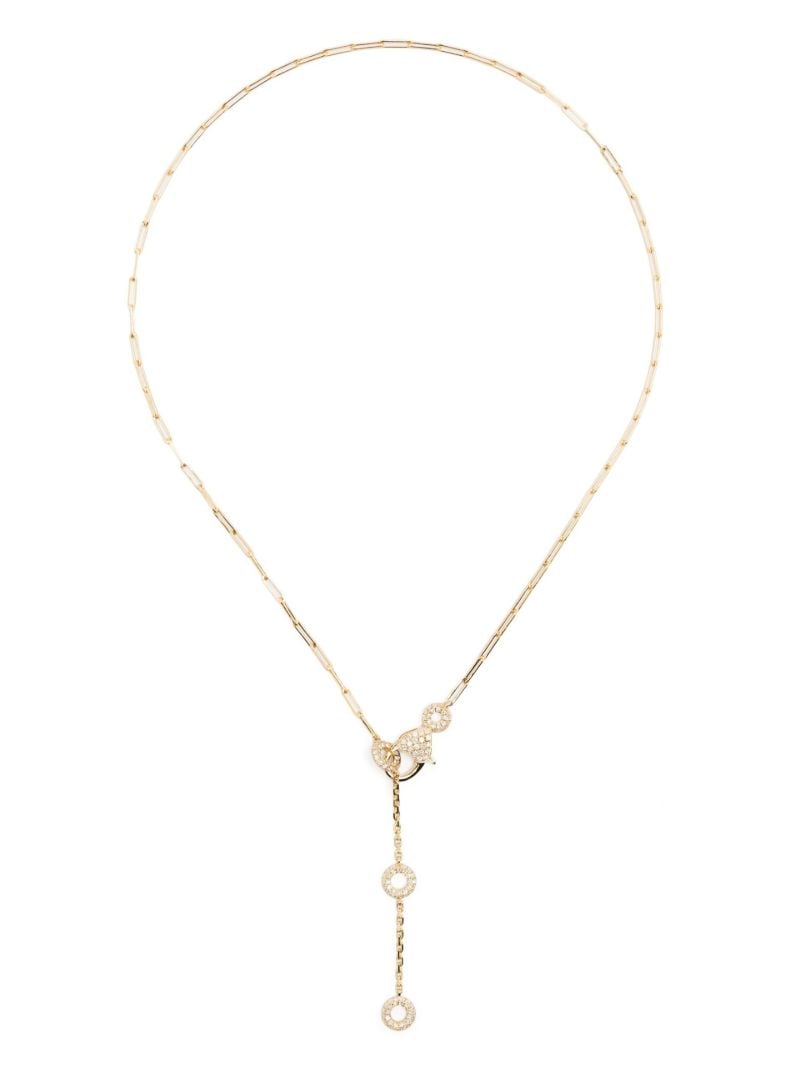 18k Yellow Gold Donuts Diamond Necklace