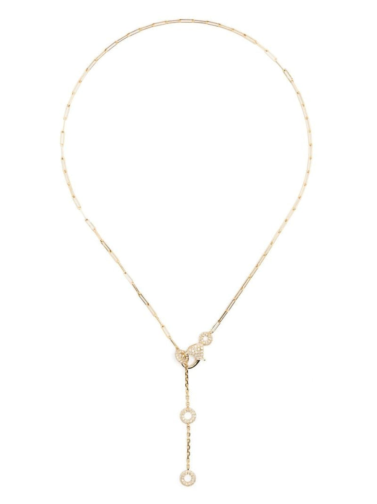 18k Yellow Gold Donuts Diamond Necklace