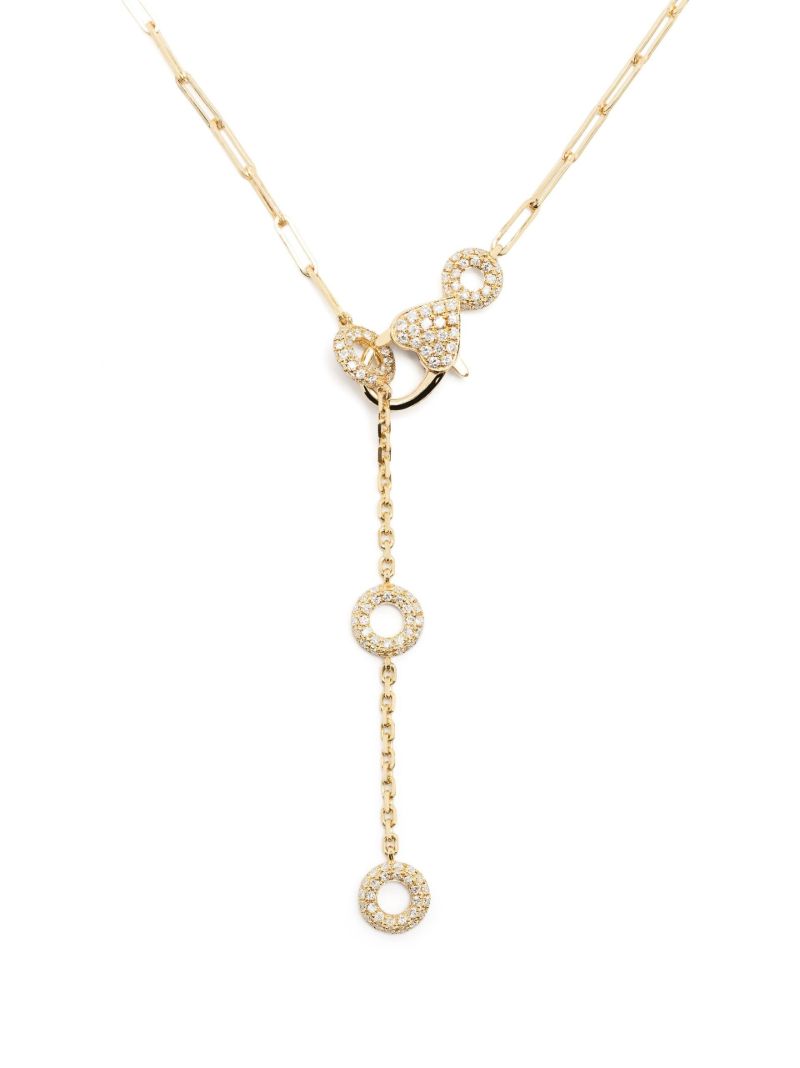 18k Yellow Gold Donuts Diamond Necklace