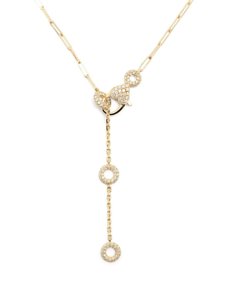 18k Yellow Gold Donuts Diamond Necklace