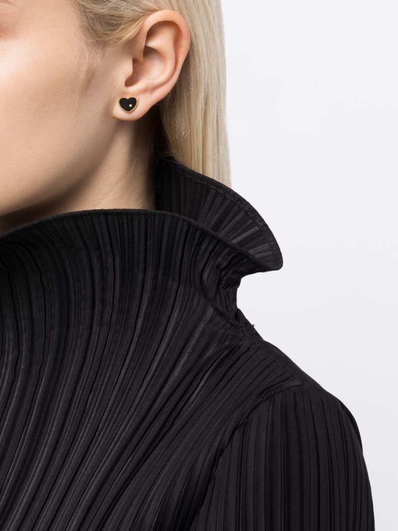 9k Yellow Gold Baby CÃ_x0085_â_x0080__x009c_ur Onyx and Diamond Stud Earrings