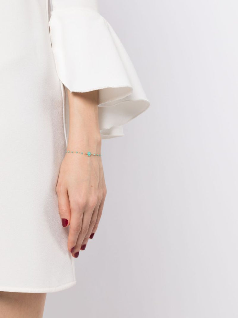 18k Yellow Gold Ã_x0083_â_x0080_°toile Turquoise Bracelet