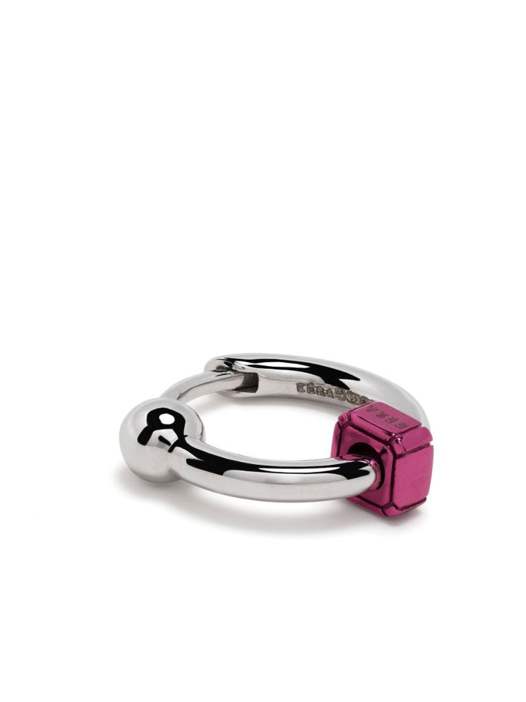 18k White Gold Mini Single Hoop Earring