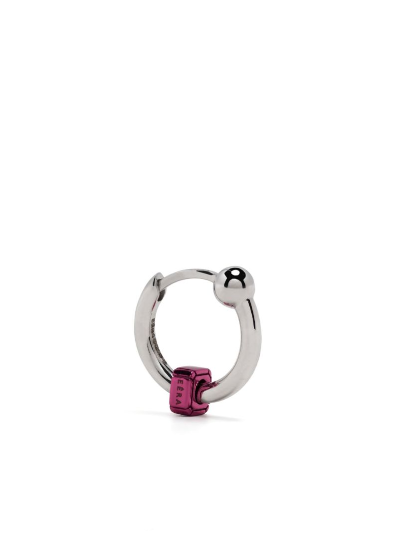 18k White Gold Mini Single Hoop Earring