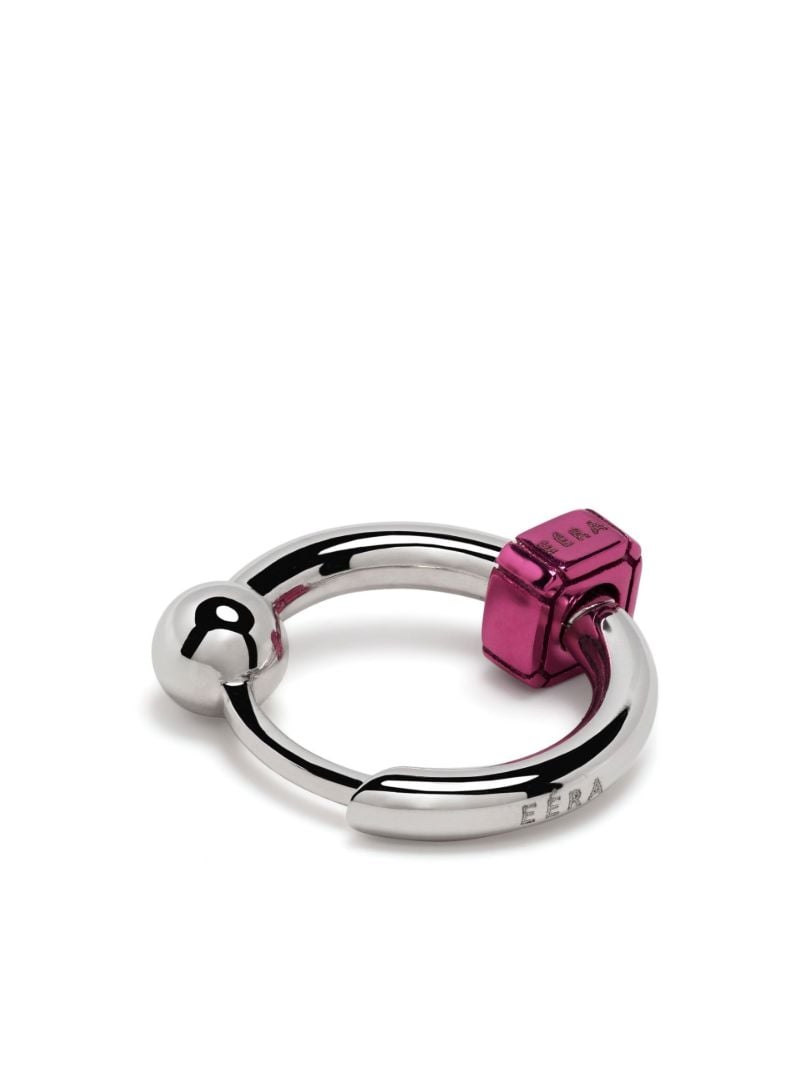 18k White Gold Mini Single Hoop Earring