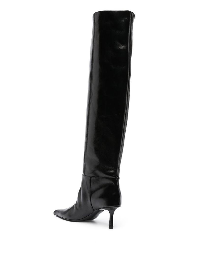 Black 65 Leather Knee-high Boots