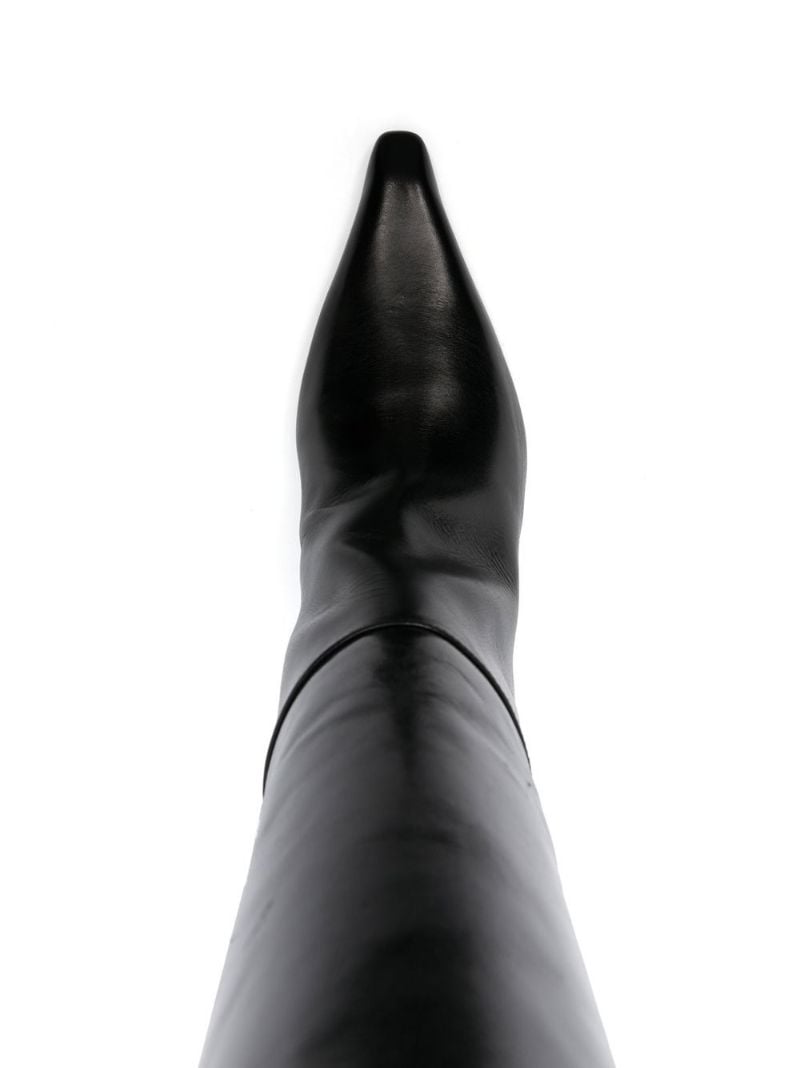 Black 65 Leather Knee-high Boots