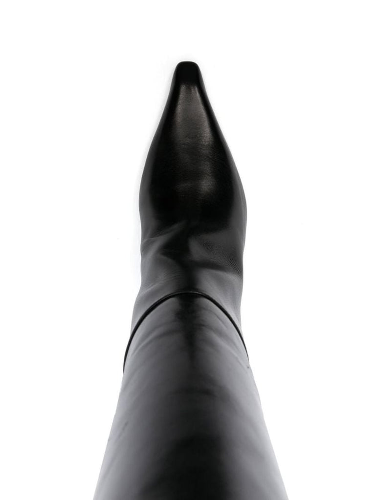 Black 65 Leather Knee-high Boots