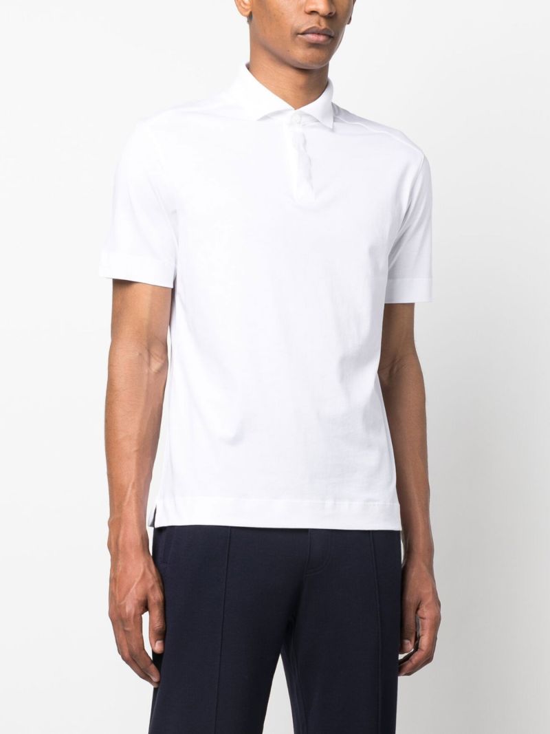 White Cotton Polo Shirt