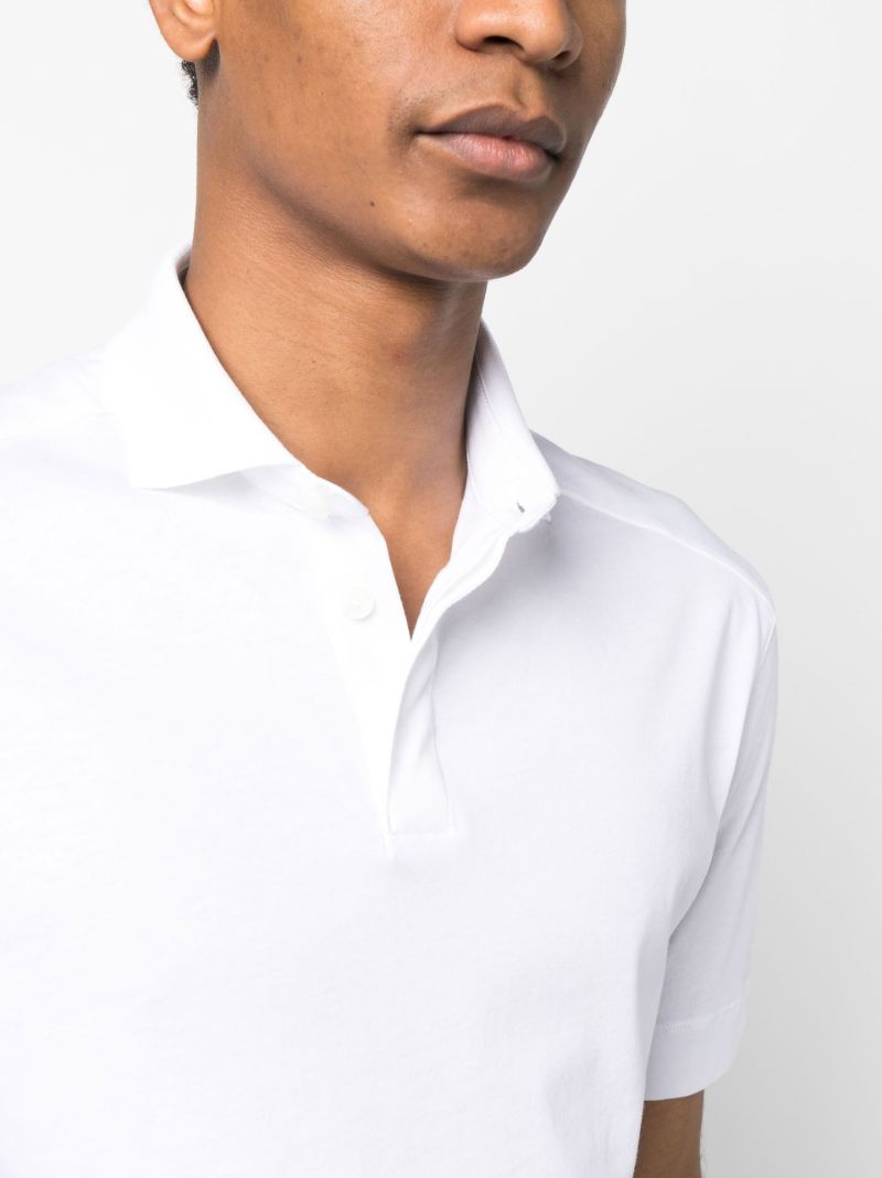 White Cotton Polo Shirt