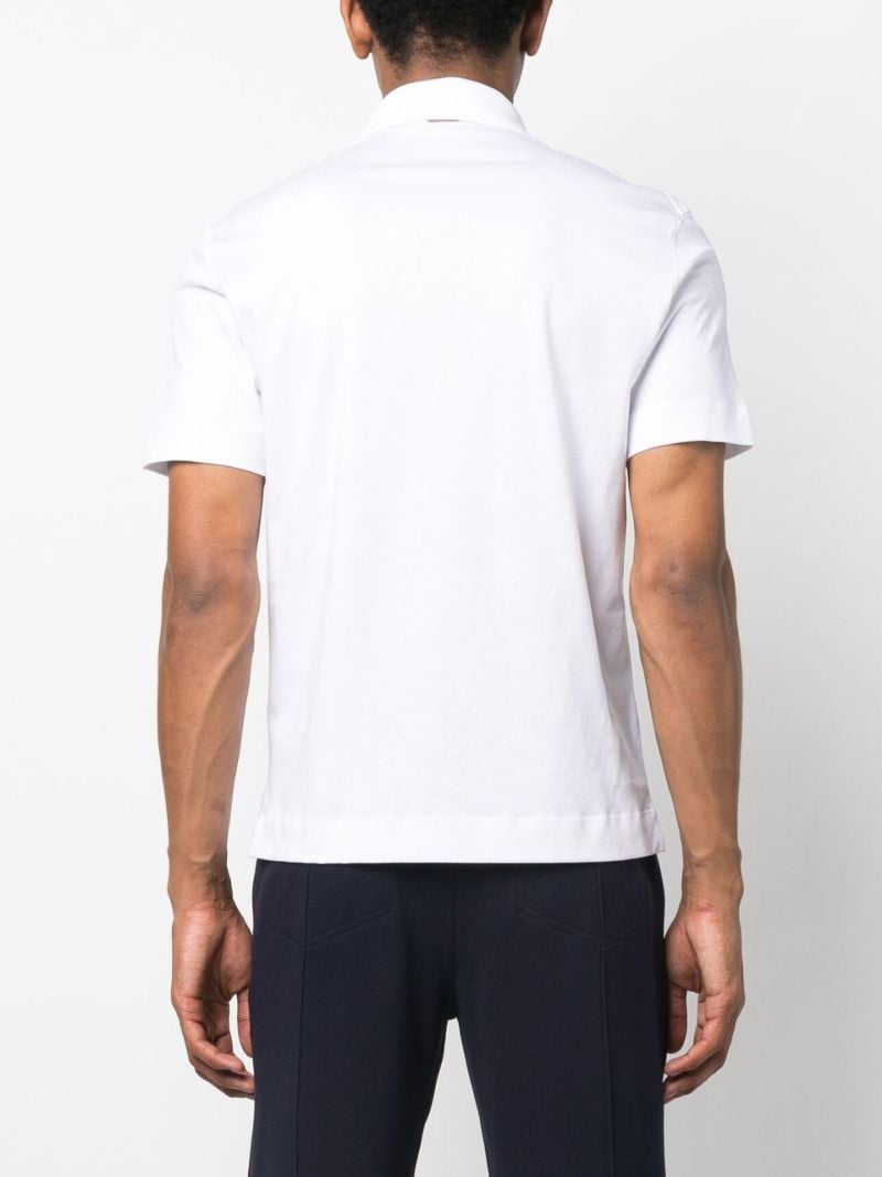 White Cotton Polo Shirt