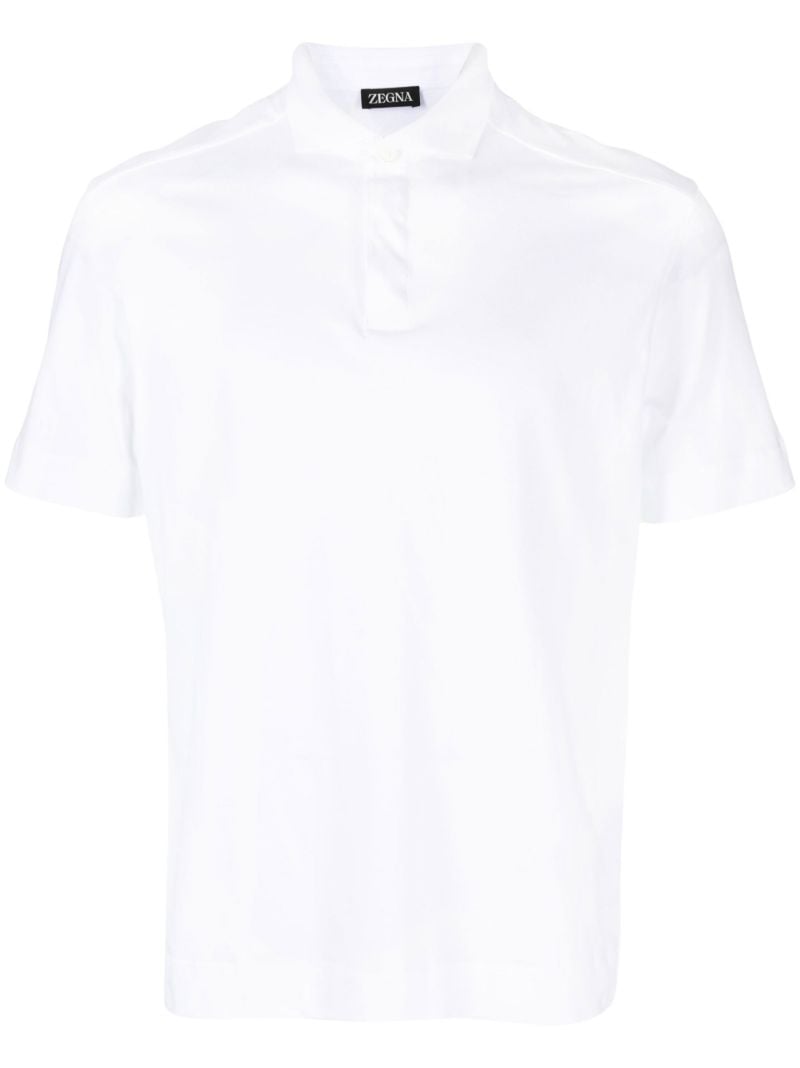 White Cotton Polo Shirt