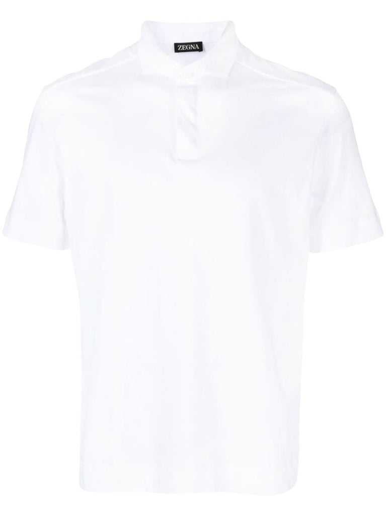 White Cotton Polo Shirt