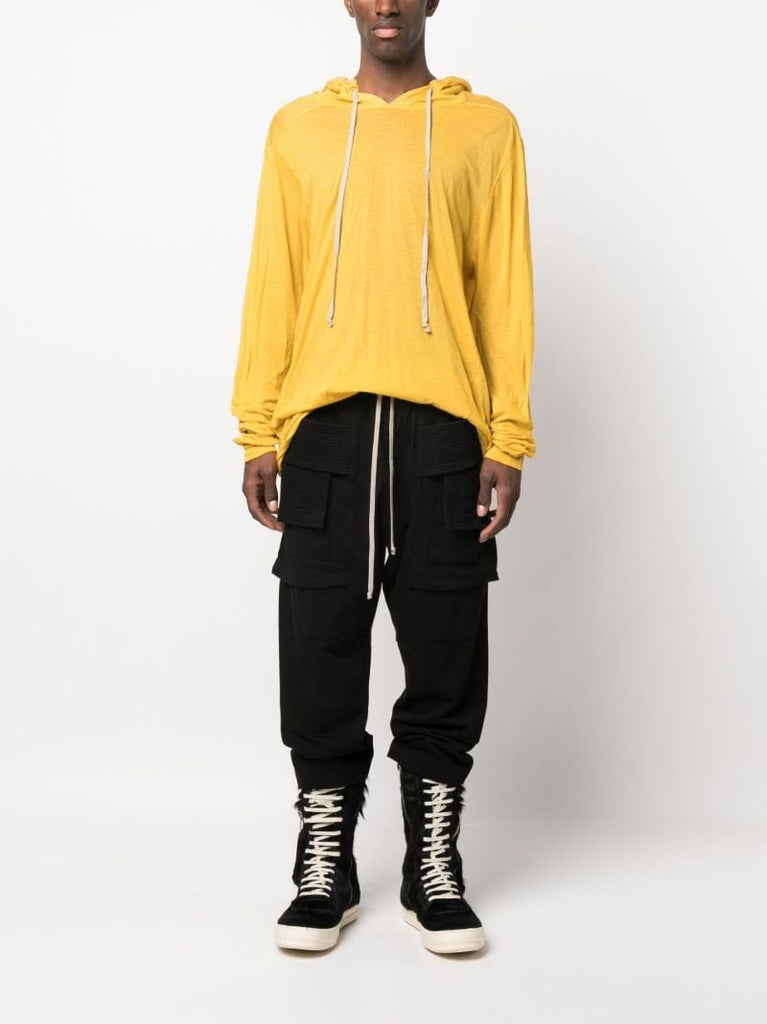Yellow Oversized Cotton Hoodie