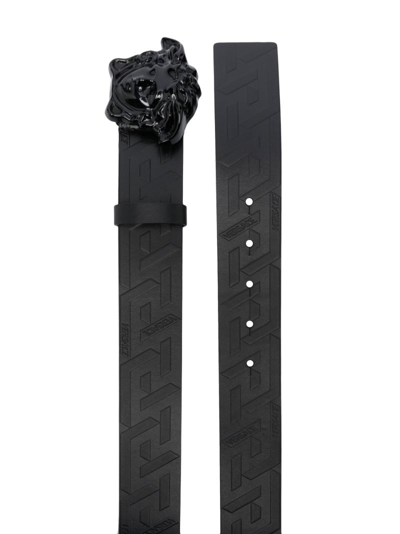 Black La Medusa Leather Belt