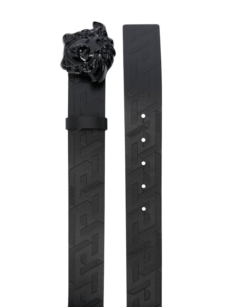 Black La Medusa Leather Belt