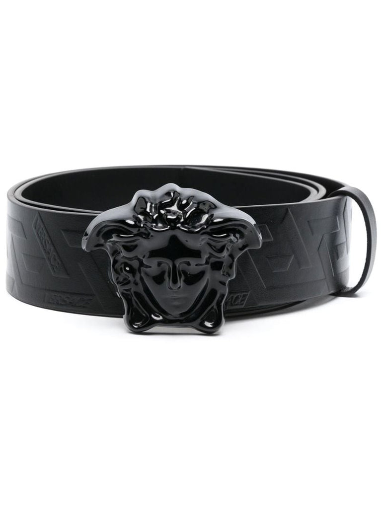 Black La Medusa Leather Belt