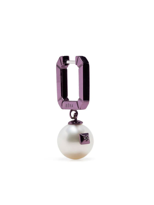 18k White Gold Pearl Single Drop Earring