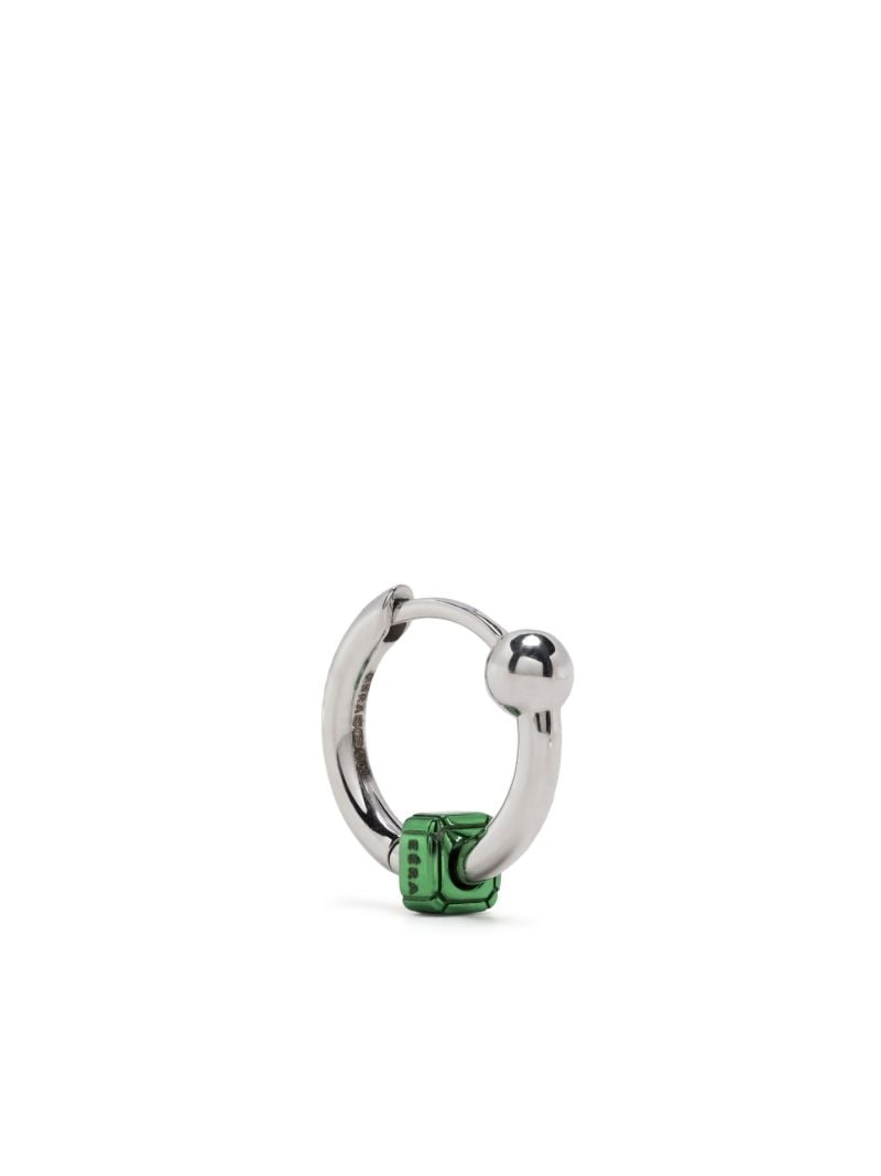 18k White Gold Mini Single Hoop Earring