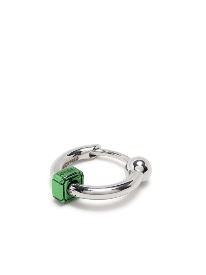 18k White Gold Mini Single Hoop Earring