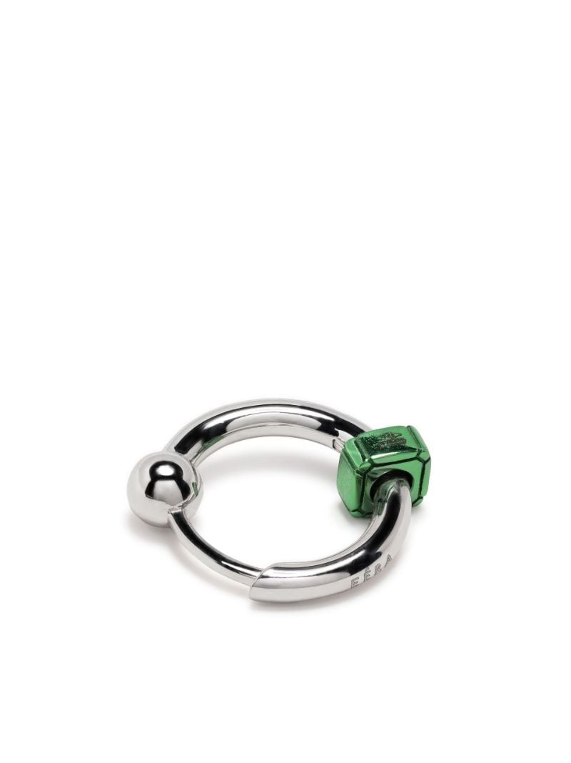 18k White Gold Mini Single Hoop Earring