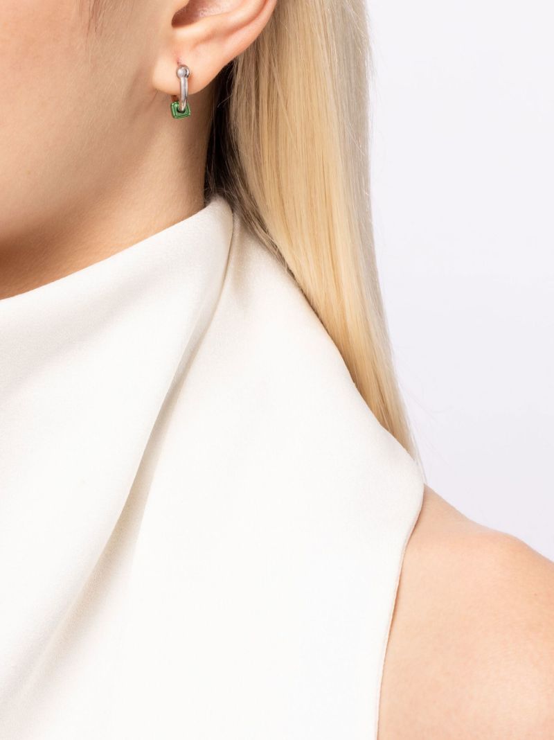18k White Gold Mini Single Hoop Earring