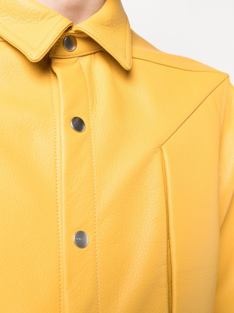 Yellow Fogpocket Leather Overshirt
