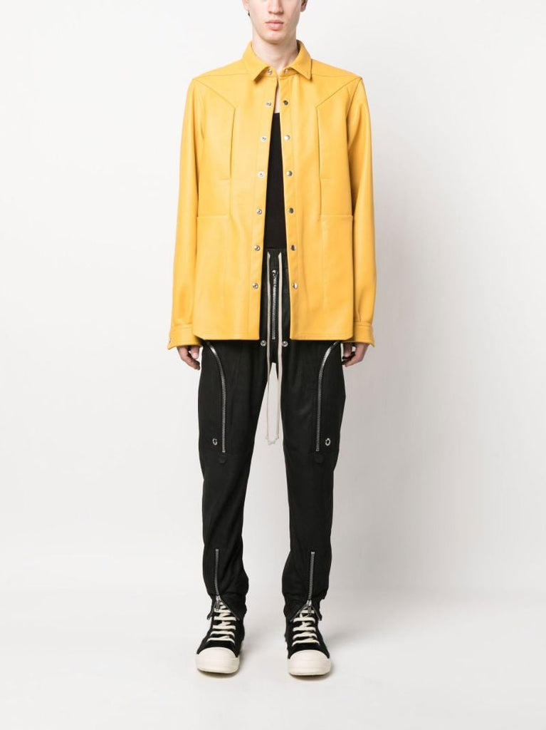 Yellow Fogpocket Leather Overshirt