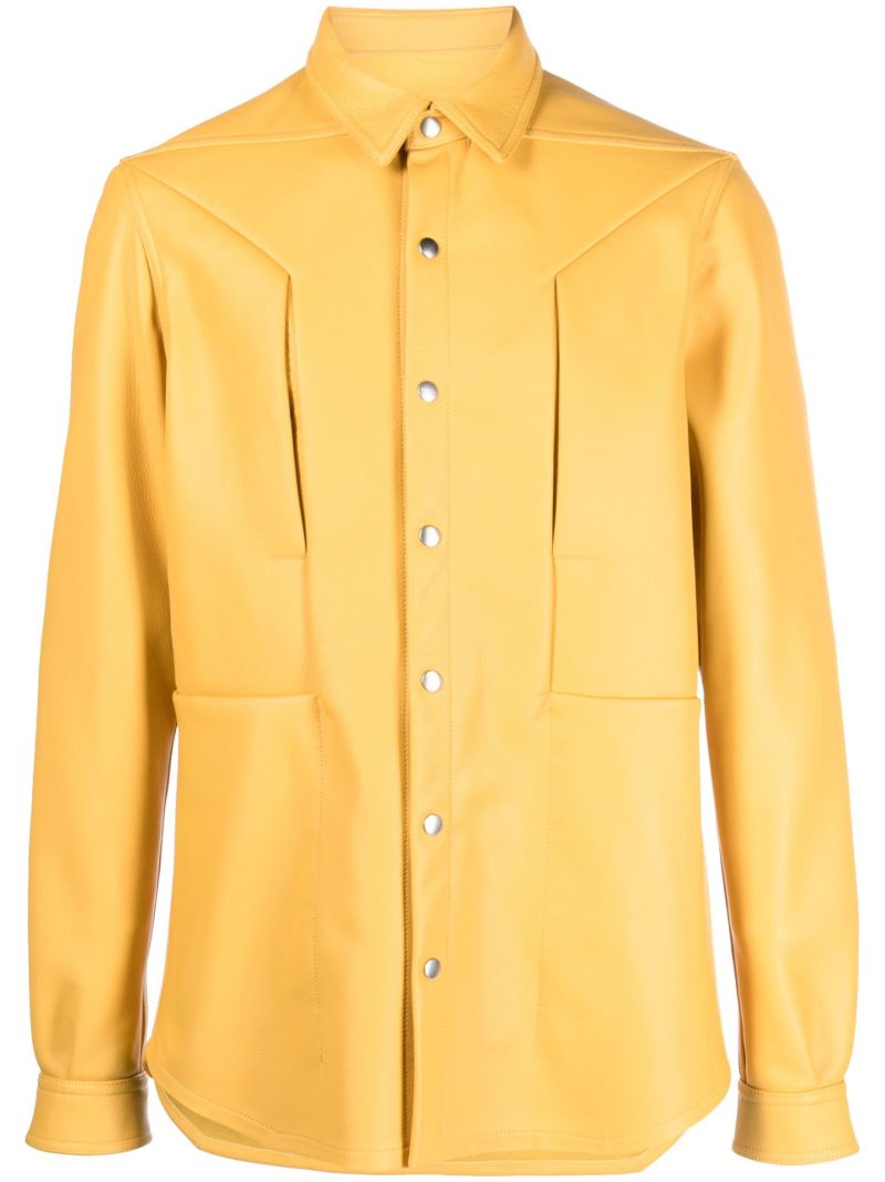 Yellow Fogpocket Leather Overshirt