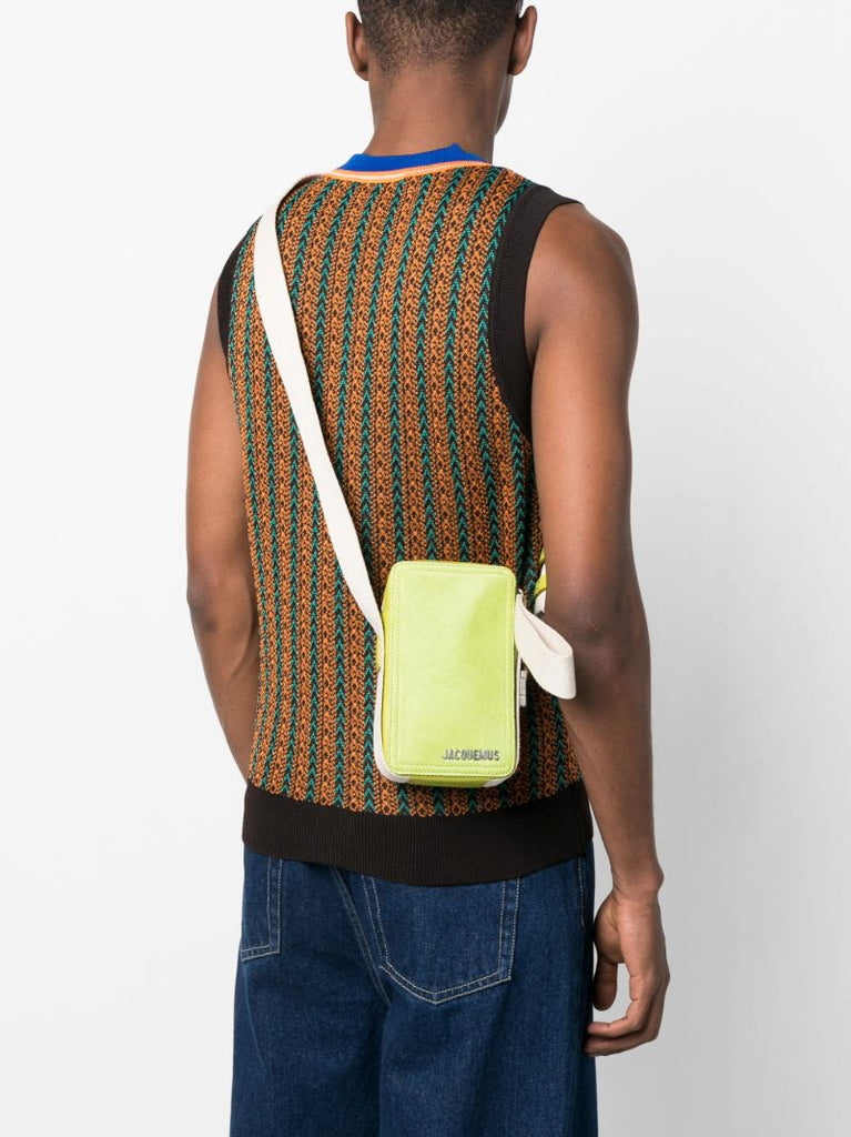 Green Le Cuerda Vertical Cross Body Bag