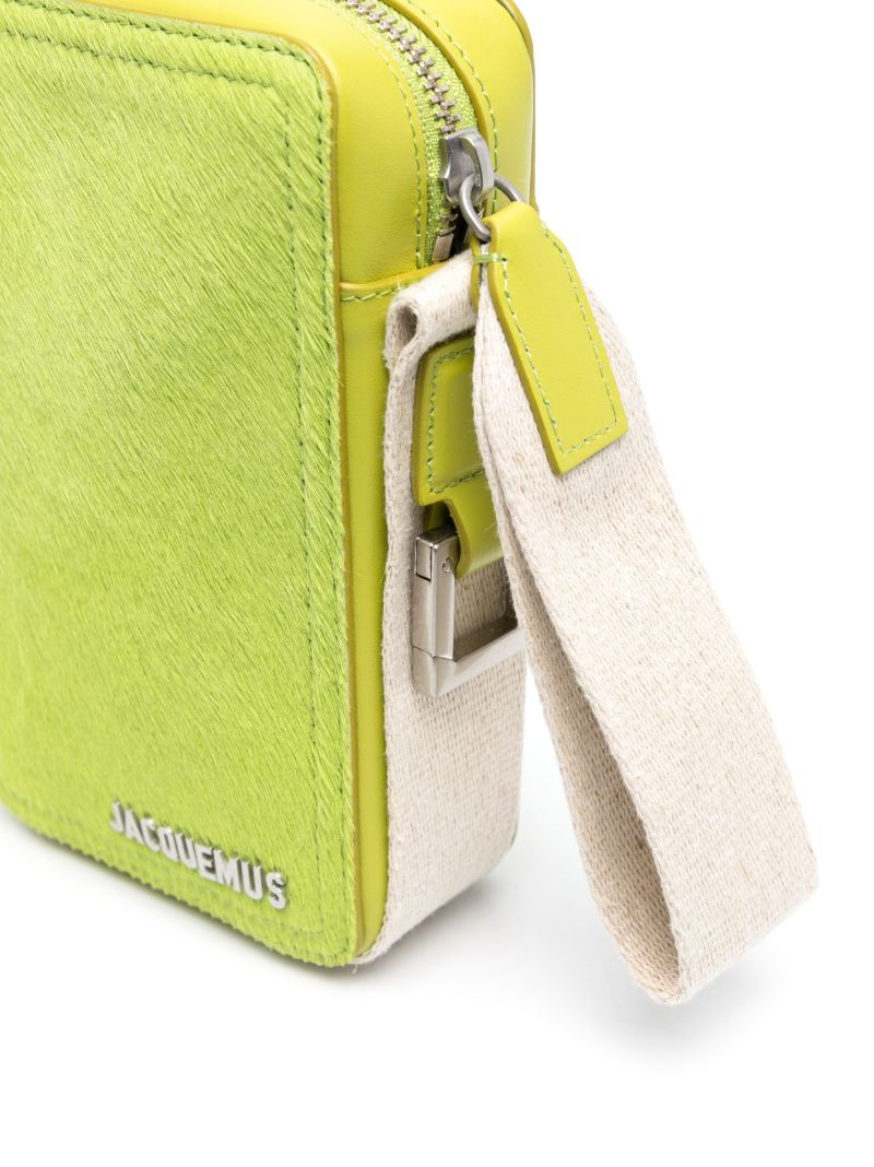Green Le Cuerda Vertical Cross Body Bag
