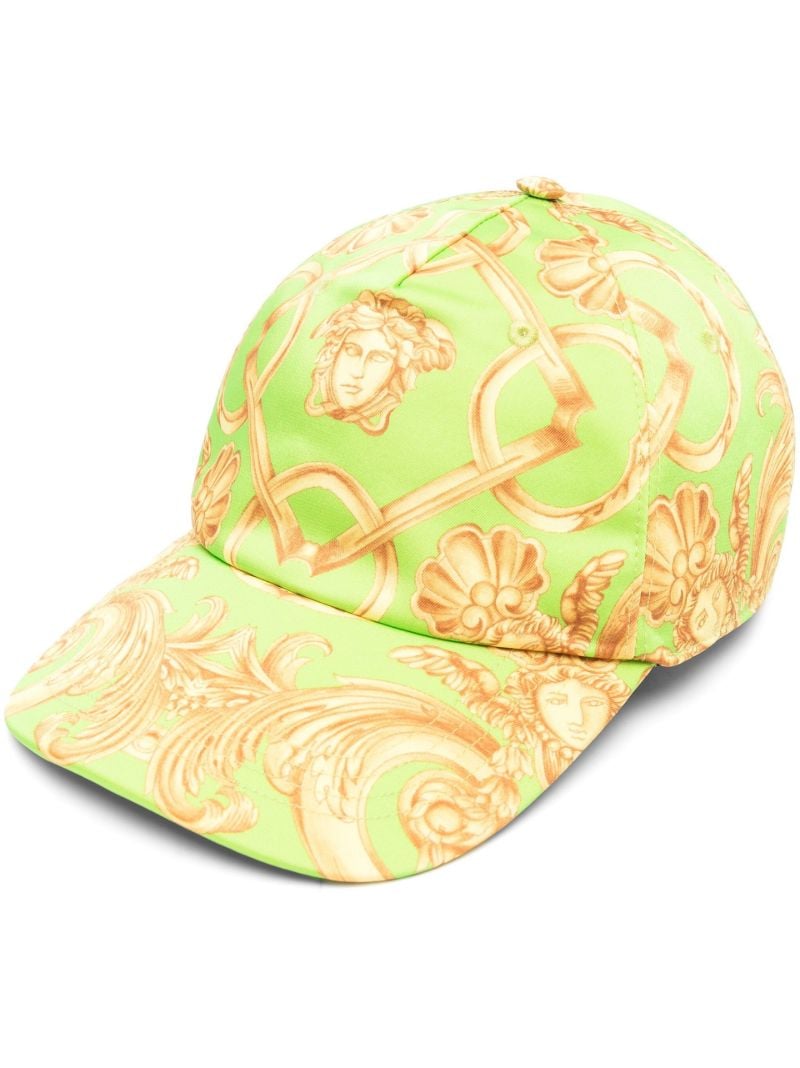 Green Medusa Print Baseball Cap