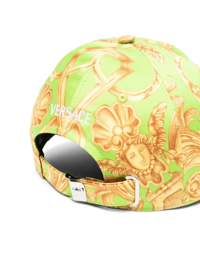 Green Medusa Print Baseball Cap