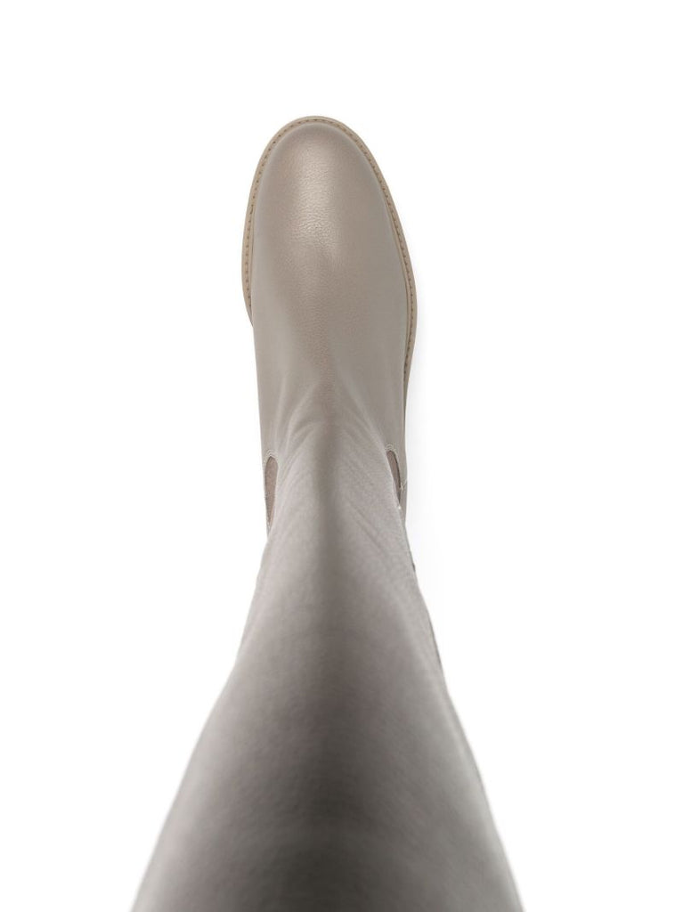 Grey Crosby 50 Leather Knee-high Boots
