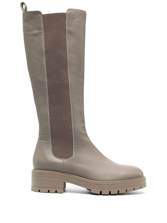 Grey Crosby 50 Leather Knee-high Boots