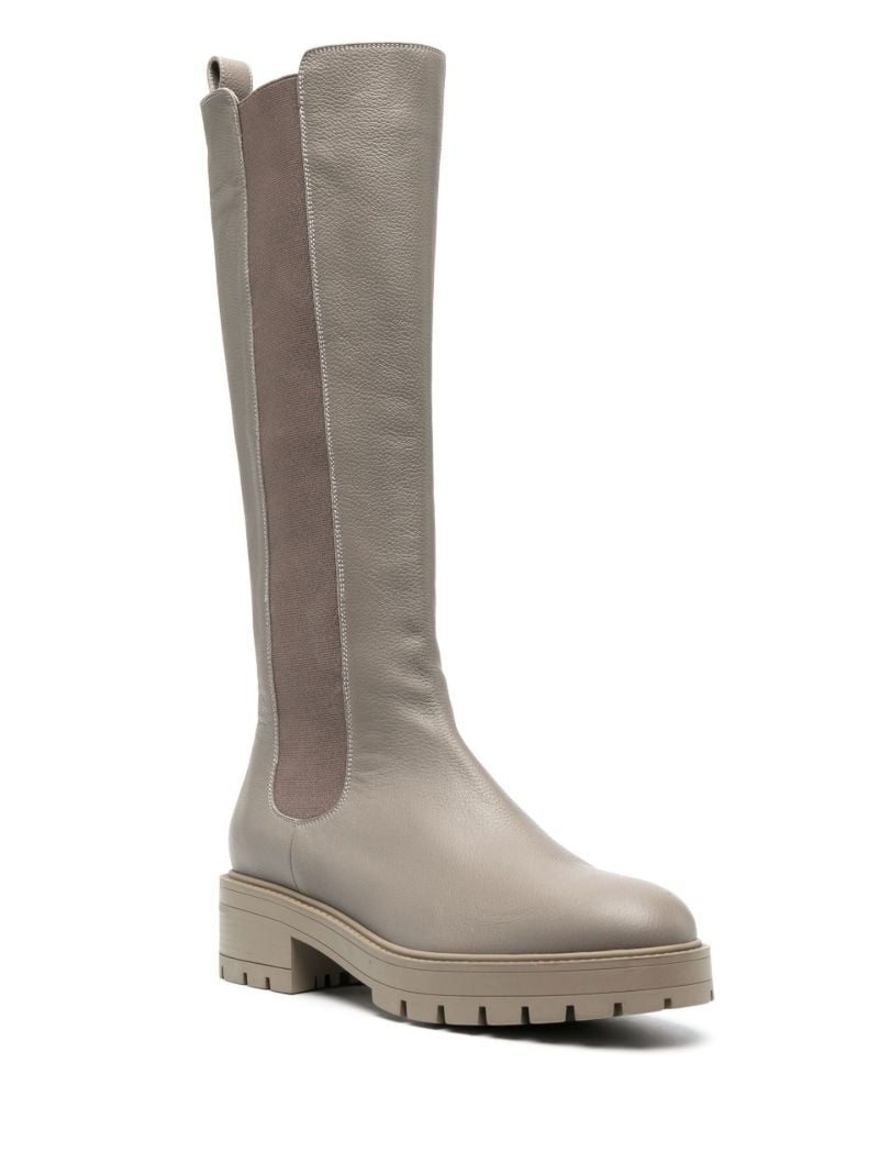 Grey Crosby 50 Leather Knee-high Boots
